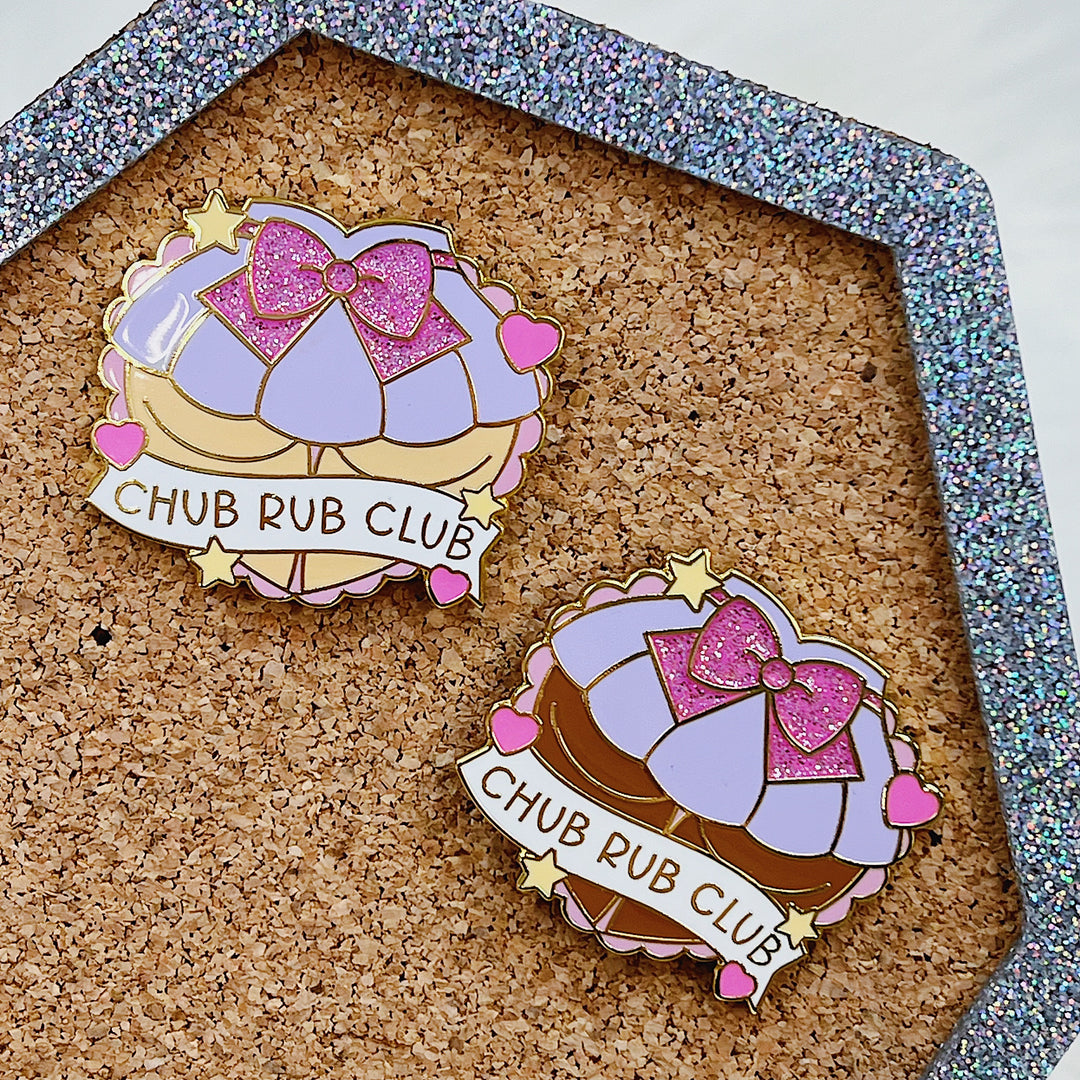 Chub Rub Club Enamel Pin | Gold Plated | Choose your Skin Tone