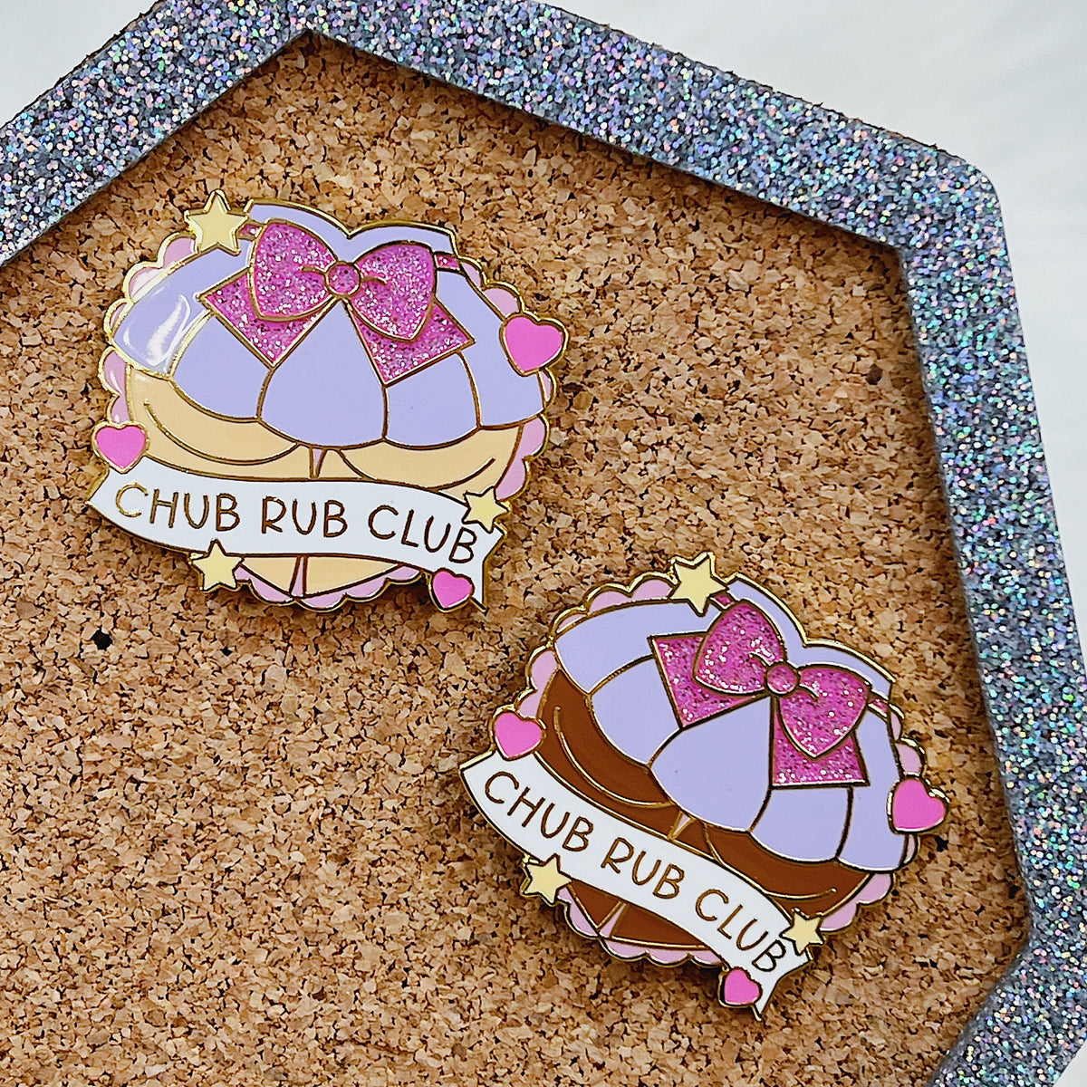 Chub Rub Club Enamel Pin | Gold Plated | Choose your Skin Tone