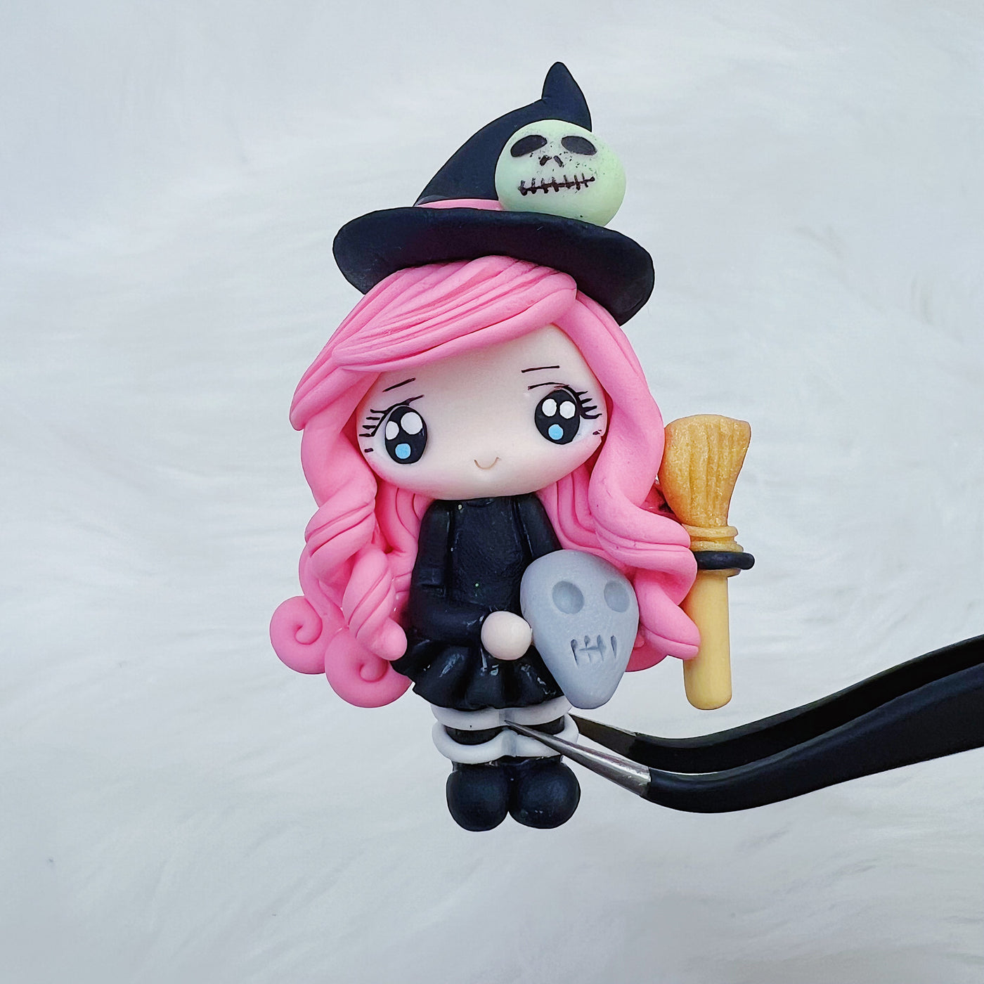 Pink Witch Babe Clay Doll | Seconds Quality | Read Description before Purchasing