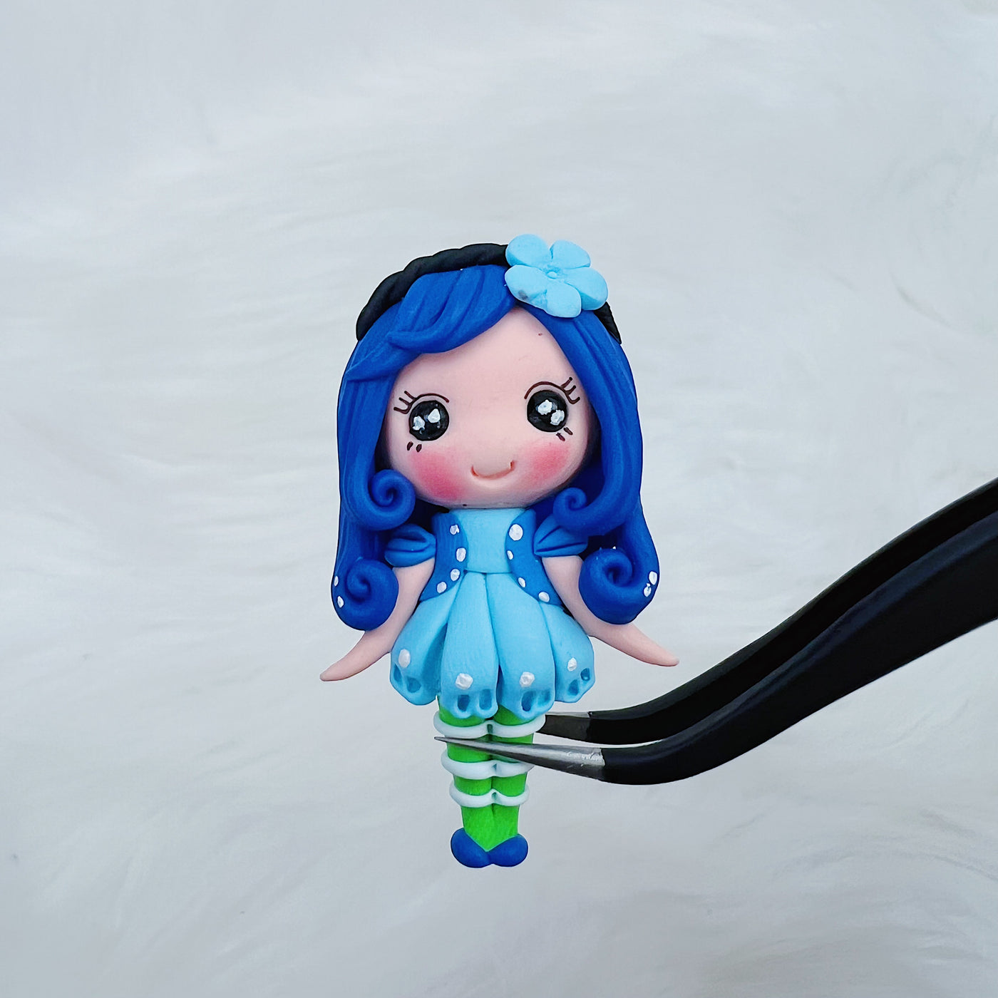 Blueberry Babe Clay Doll | Seconds Quality | Read Description before Purchasing