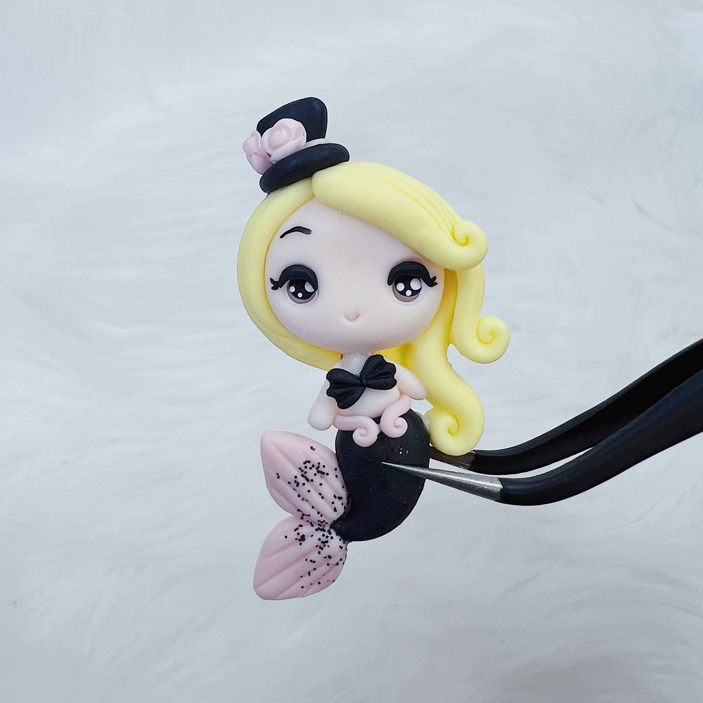 Top-hat Mermaid Babe Clay Doll | Seconds Quality | Read Description before Purchasing