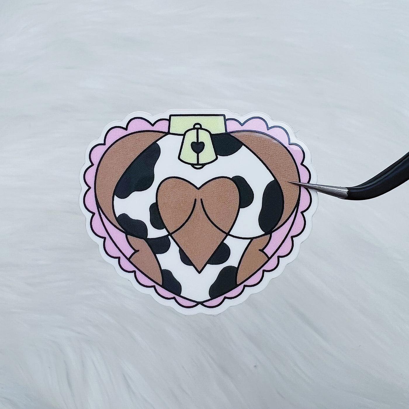 Mommy Milkers Cow Heart Vinyl Sticker Die Cut | Choose Your Skin Tone!