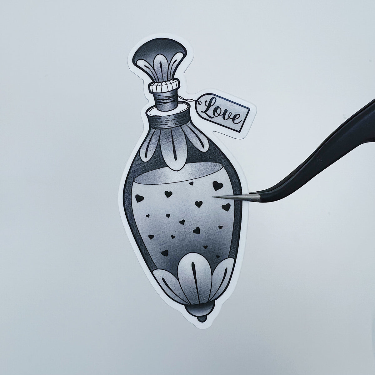Love Potion Vinyl Sticker Die Cut | Odie's Tattoo Flash