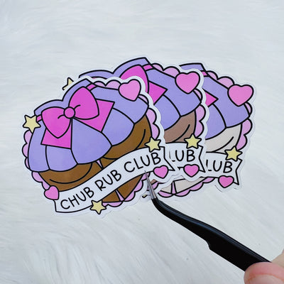 Chub Rub Club Heart Vinyl Sticker Die Cut | Choose Your Skin Tone!