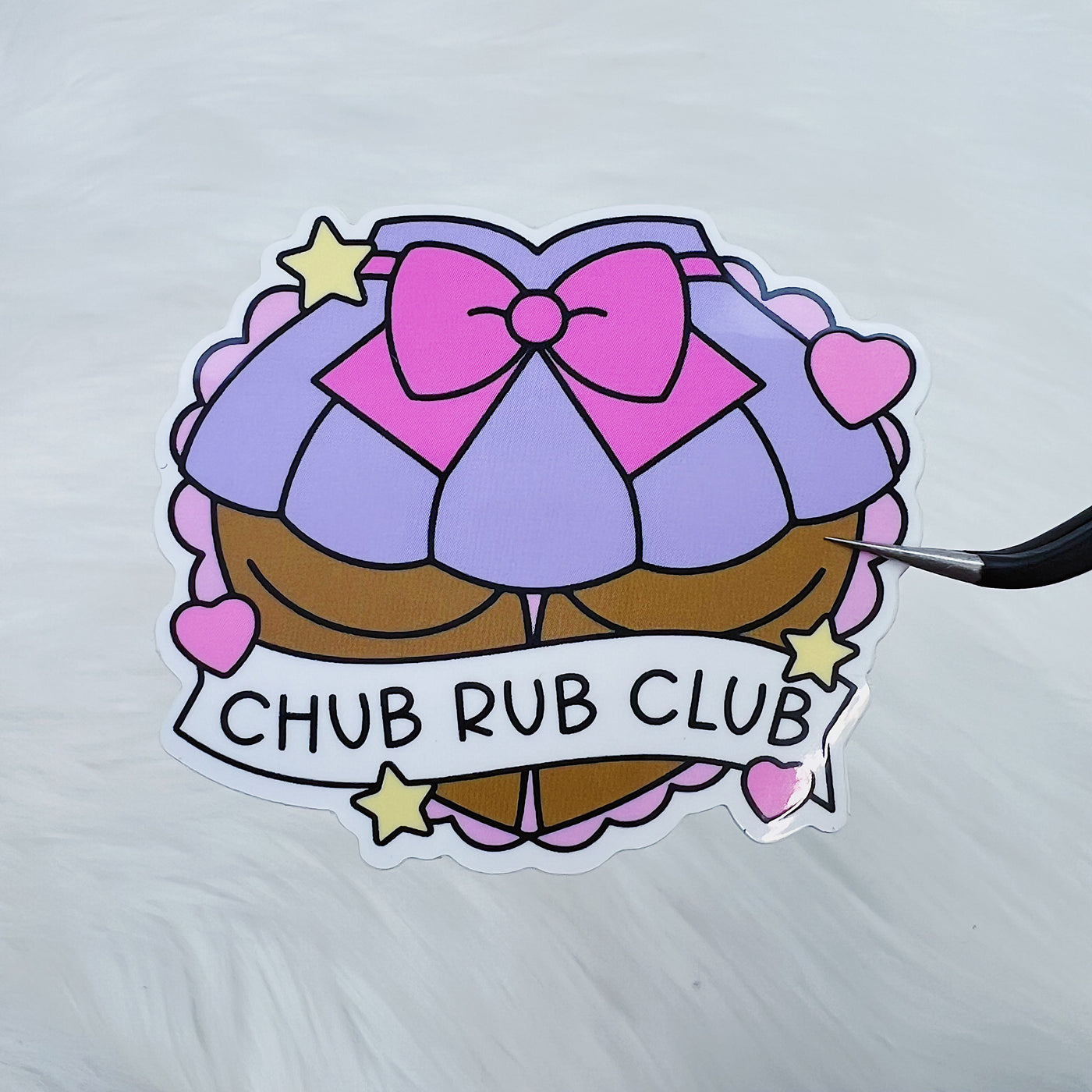 Chub Rub Club Heart Vinyl Sticker Die Cut | Choose Your Skin Tone!