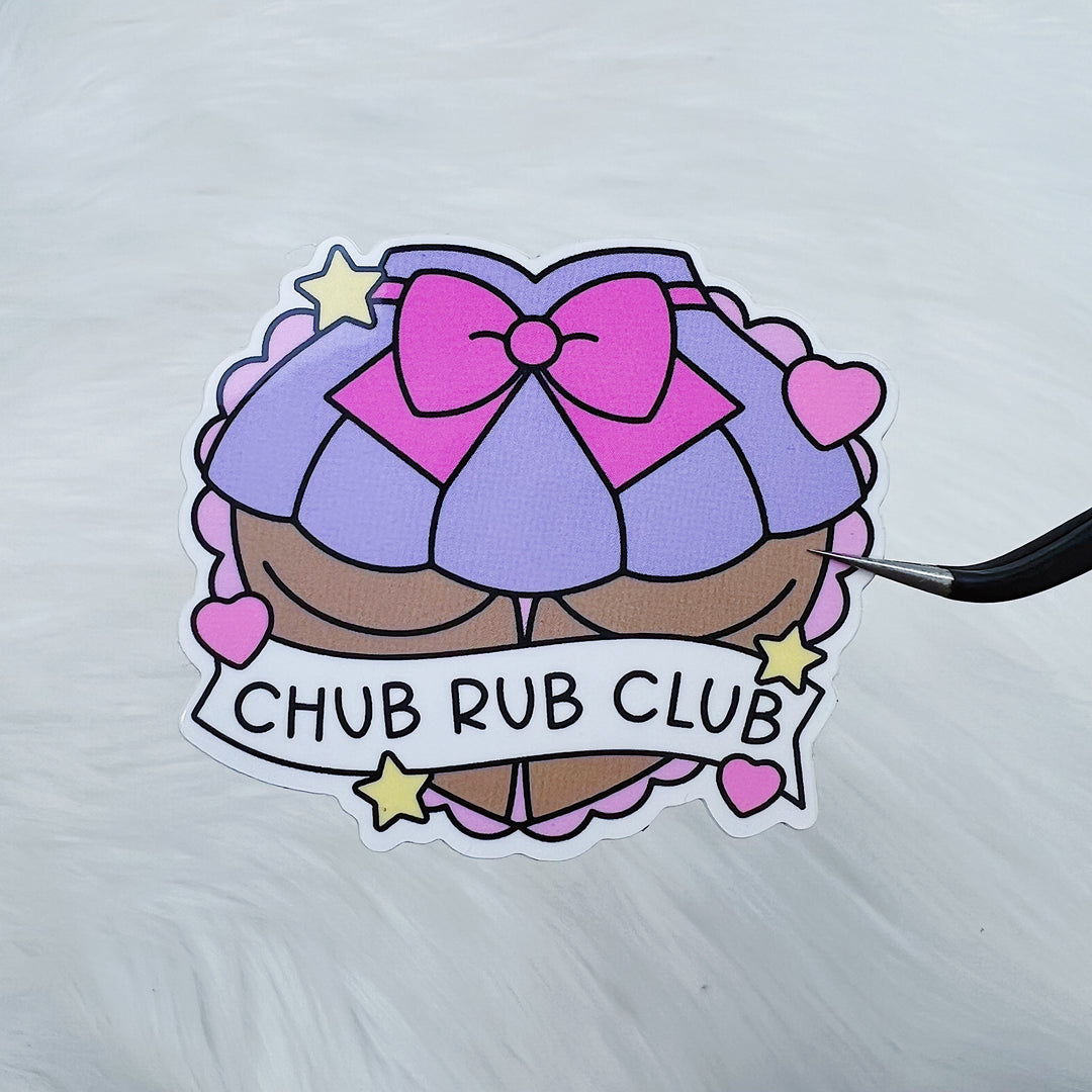 Chub Rub Club Heart Vinyl Sticker Die Cut | Choose Your Skin Tone!