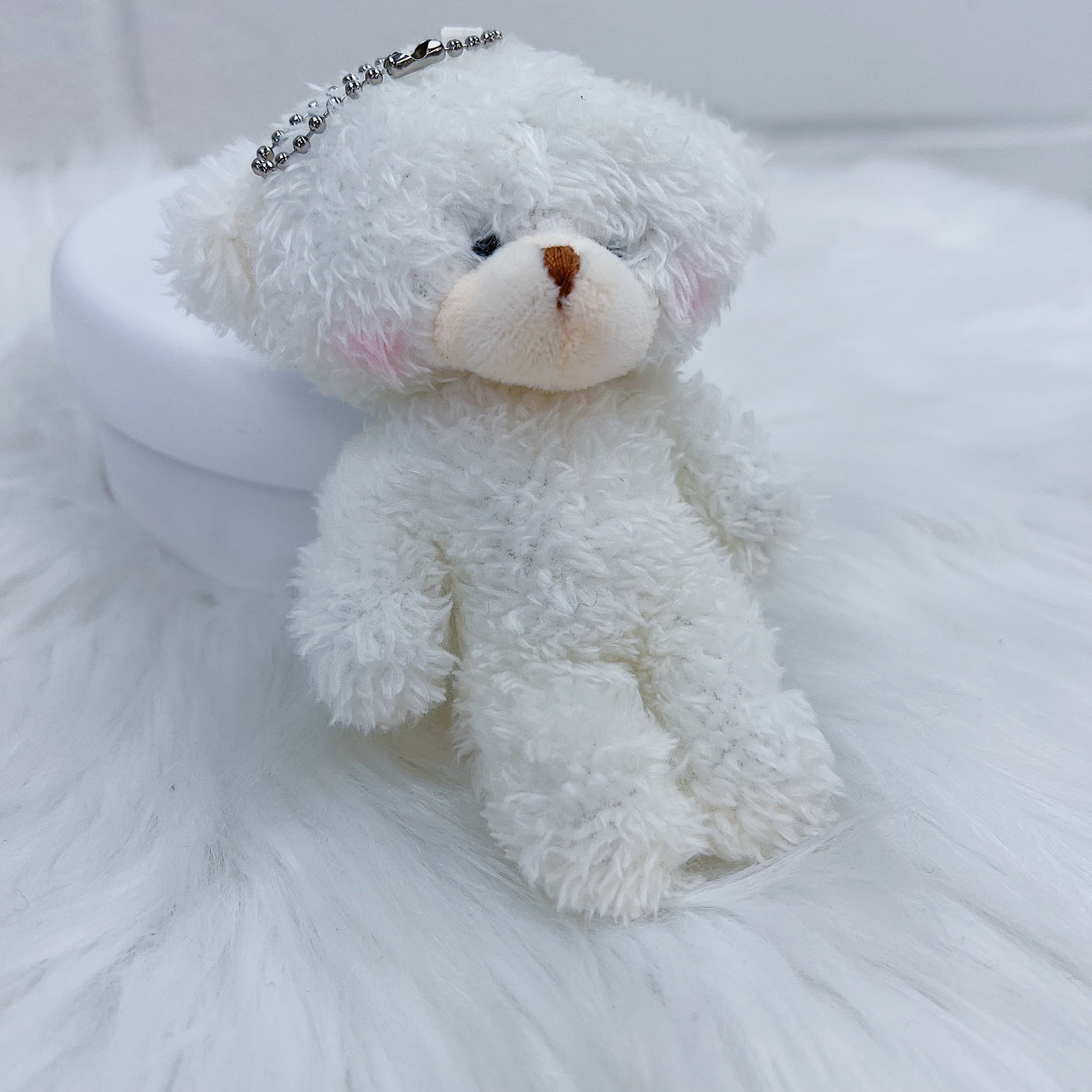 Fluffy Bear Plushie Keychain