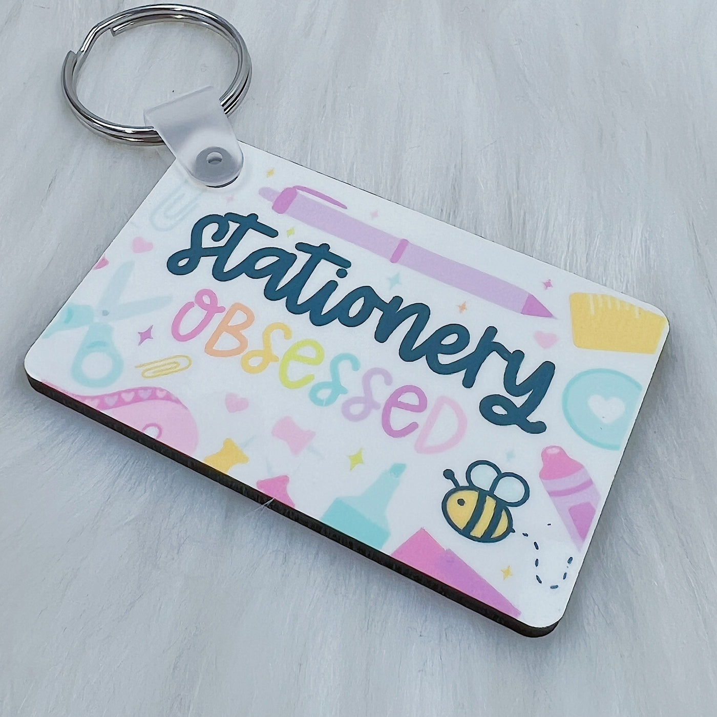 Stationery Obsessed Acrylic Keychain