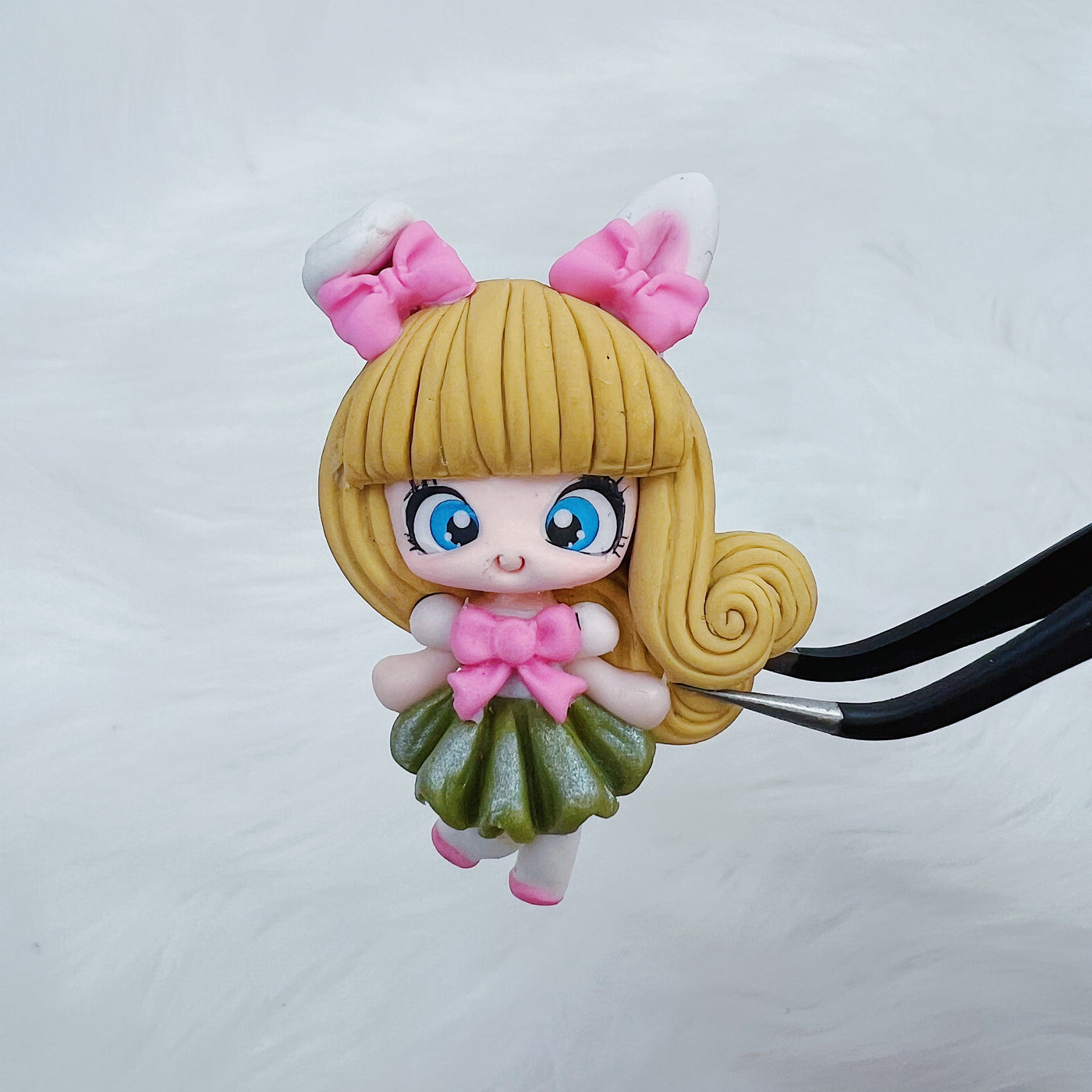 Bunny Ears Babe Clay Doll | Seconds Quality | Read Description before Purchasing