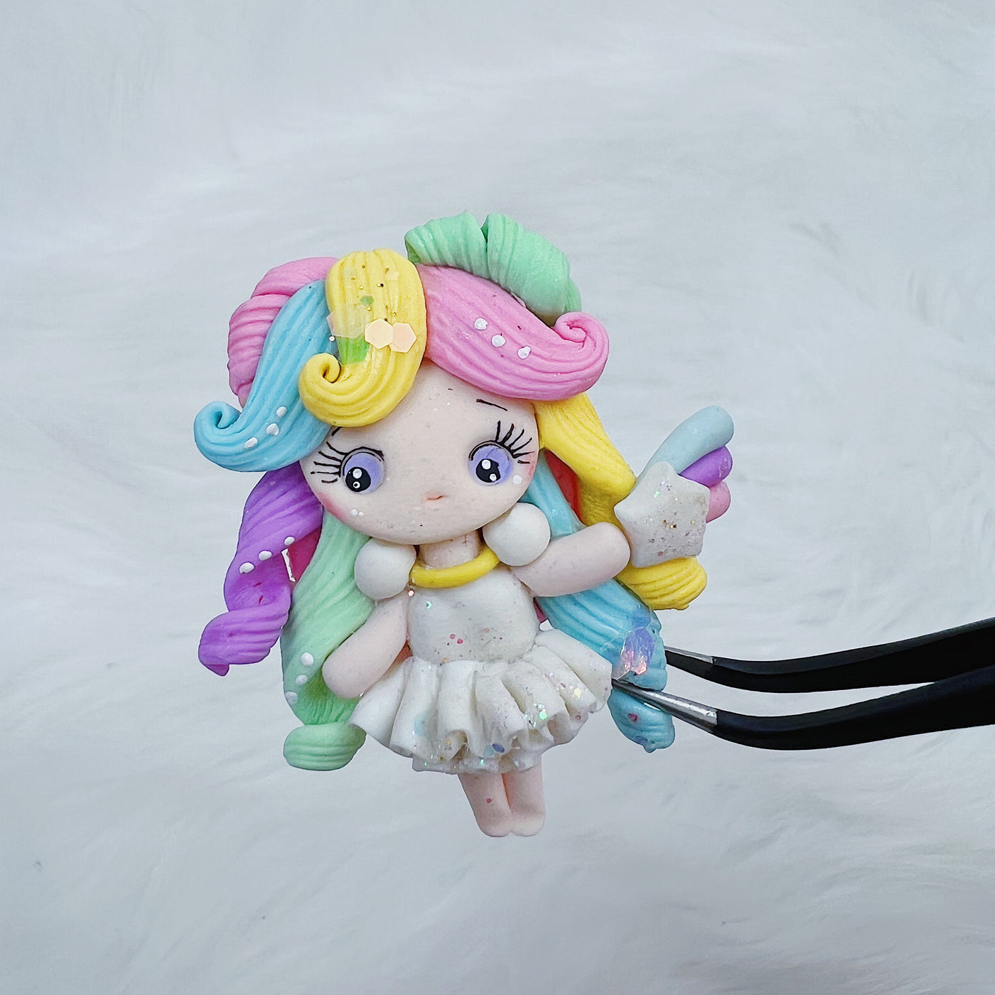Rainbow Star Babe Clay Doll | Seconds Quality | Read Description before Purchasing