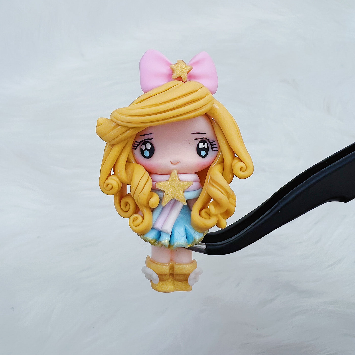 Star Bow Babe Clay Doll | Seconds Quality | Read Description before Purchasing