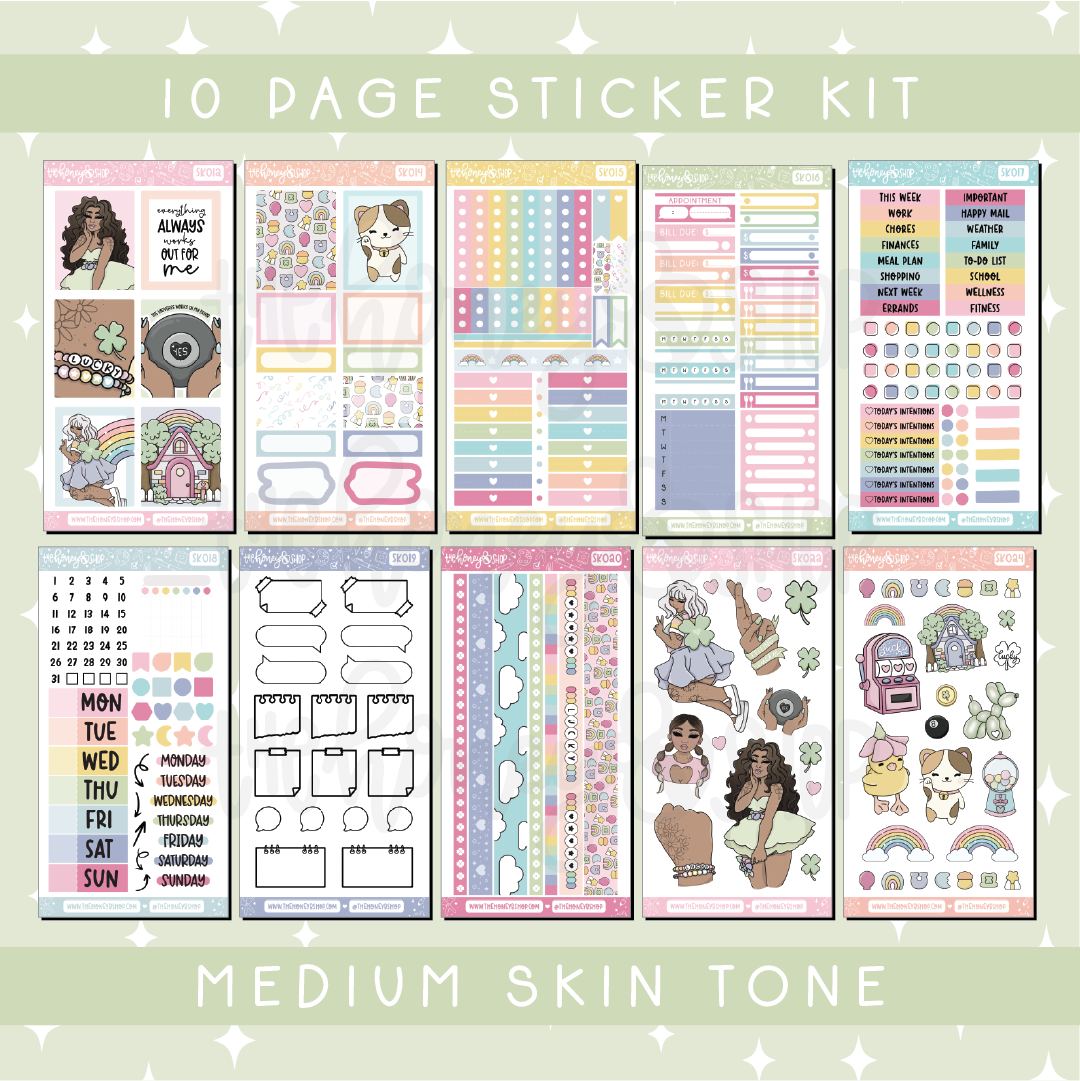 Lucky | Deluxe Digital Babe Box - Printable Stickers &amp; Clipart