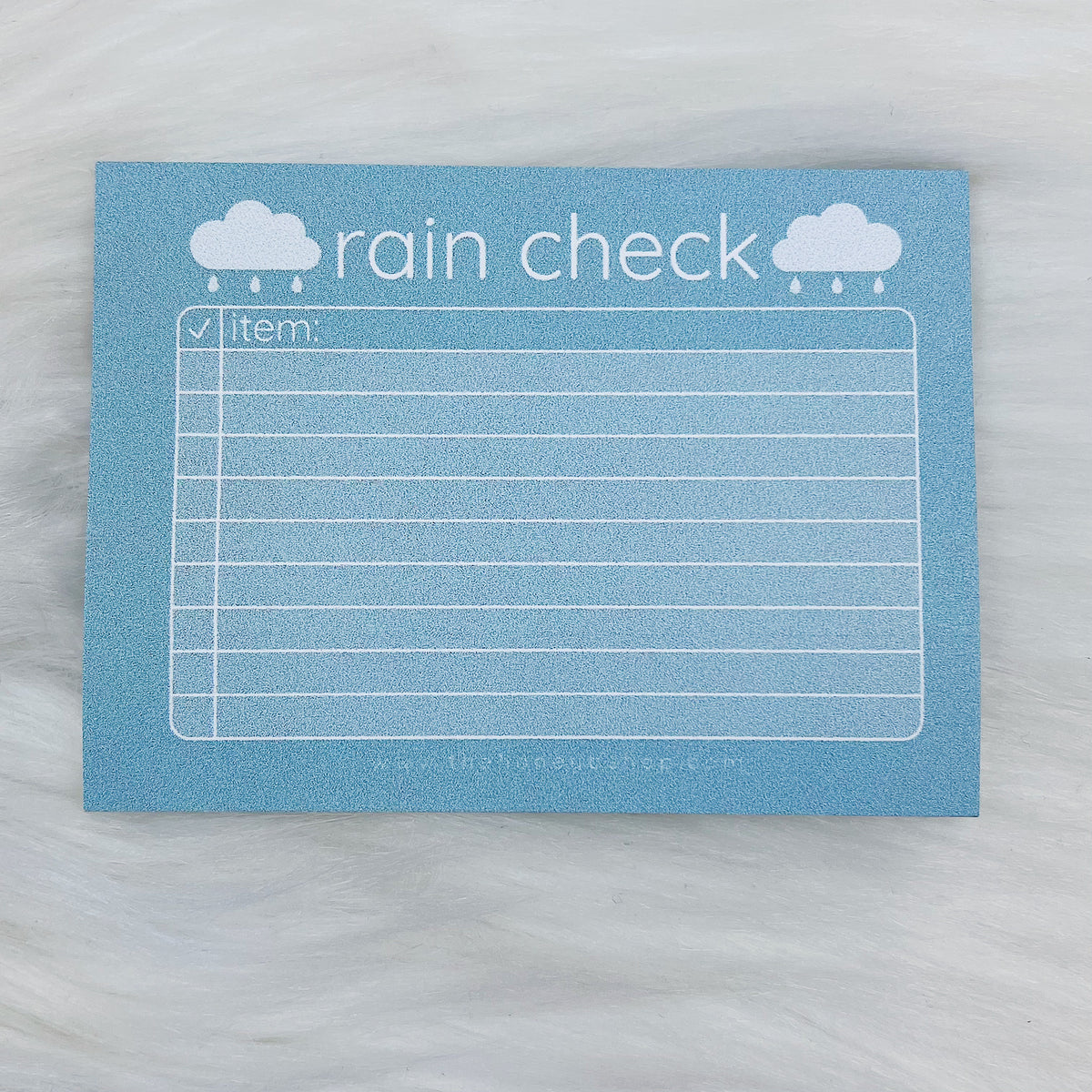Rain Check Sticky Note | 4x3