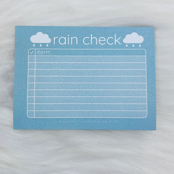 Rain Check Sticky Note | 4x3