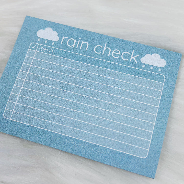 Rain Check Sticky Note | 4x3