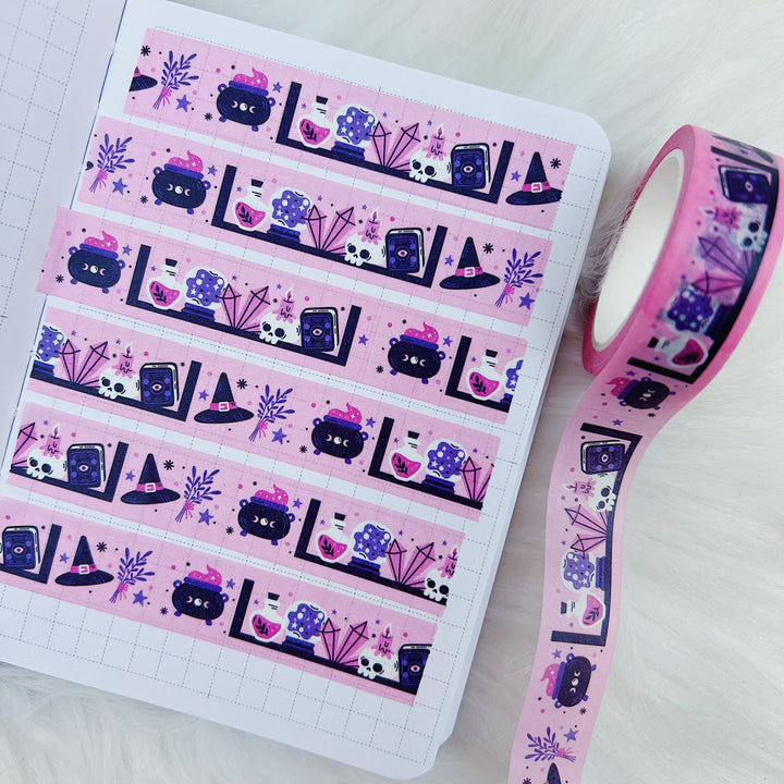 Witchy Bookshelf Washi Tape | 15MM