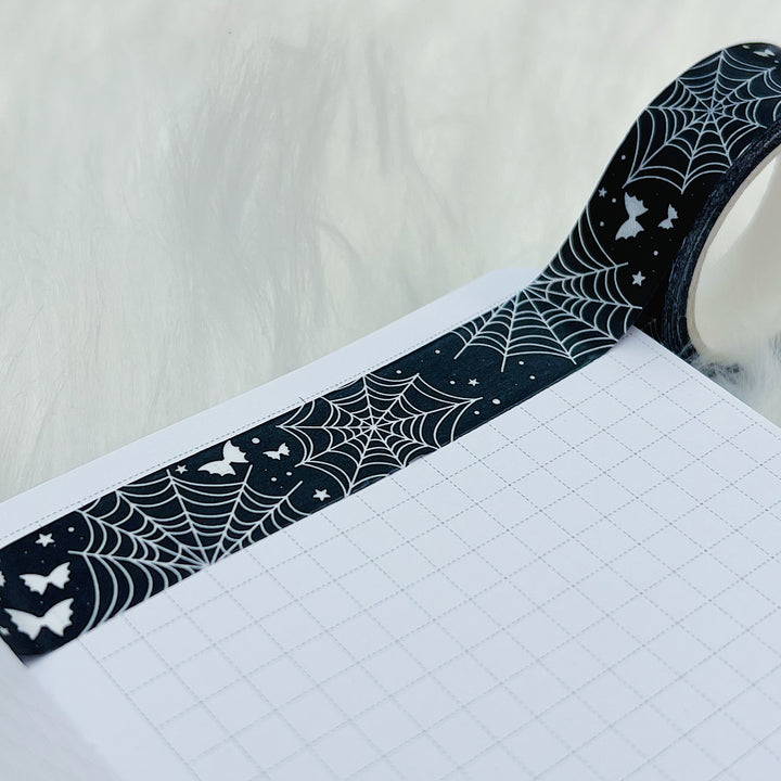 Spider Webs + Bat Bows Black Washi Tape | 15MM