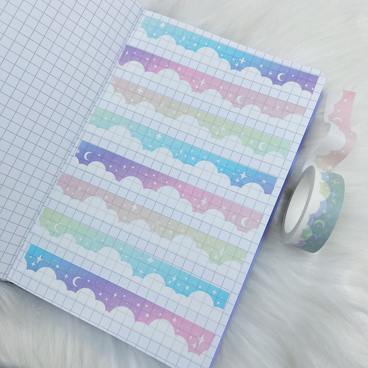 Pastel Dreams Gradient Clouds Washi Tape | 15MM