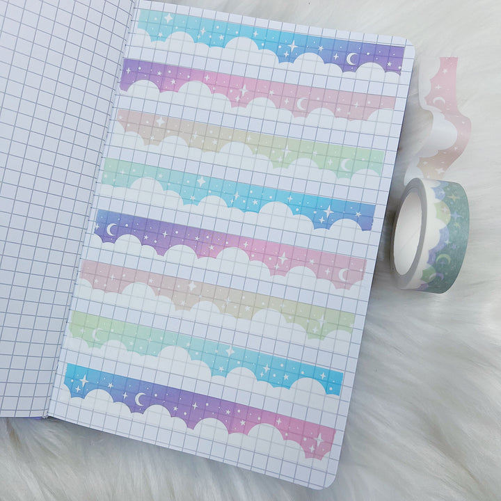 Pastel Dreams Gradient Clouds Washi Tape | 15MM