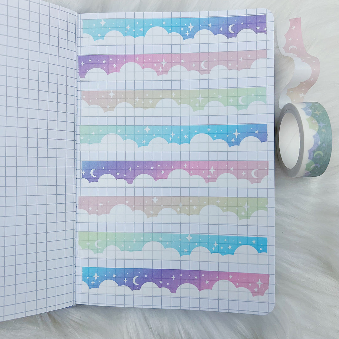 Pastel Dreams Gradient Clouds Washi Tape | 15MM