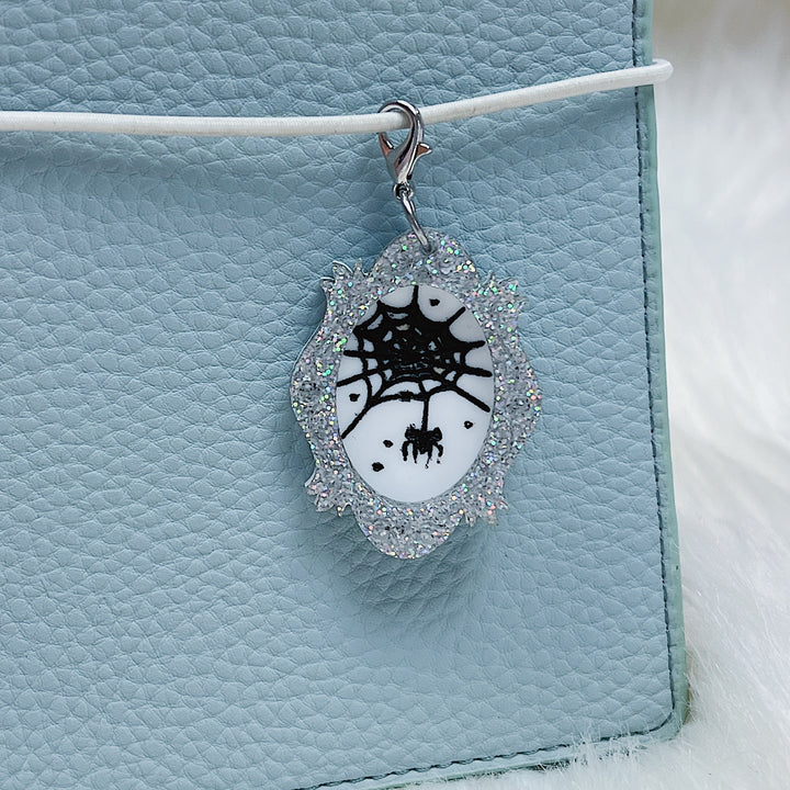 Spiderweb Mirror Acrylic Charm