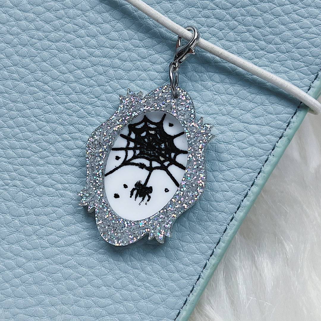 Spiderweb Mirror Acrylic Charm