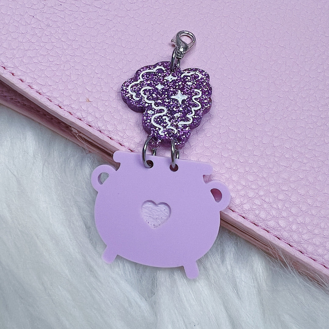 Witchy Cauldrons Dangle Acrylic Charm | Choose Your Color!