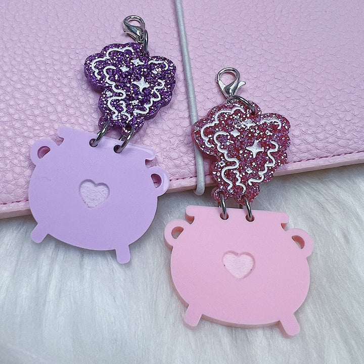 Witchy Cauldrons Dangle Acrylic Charm | Choose Your Color!