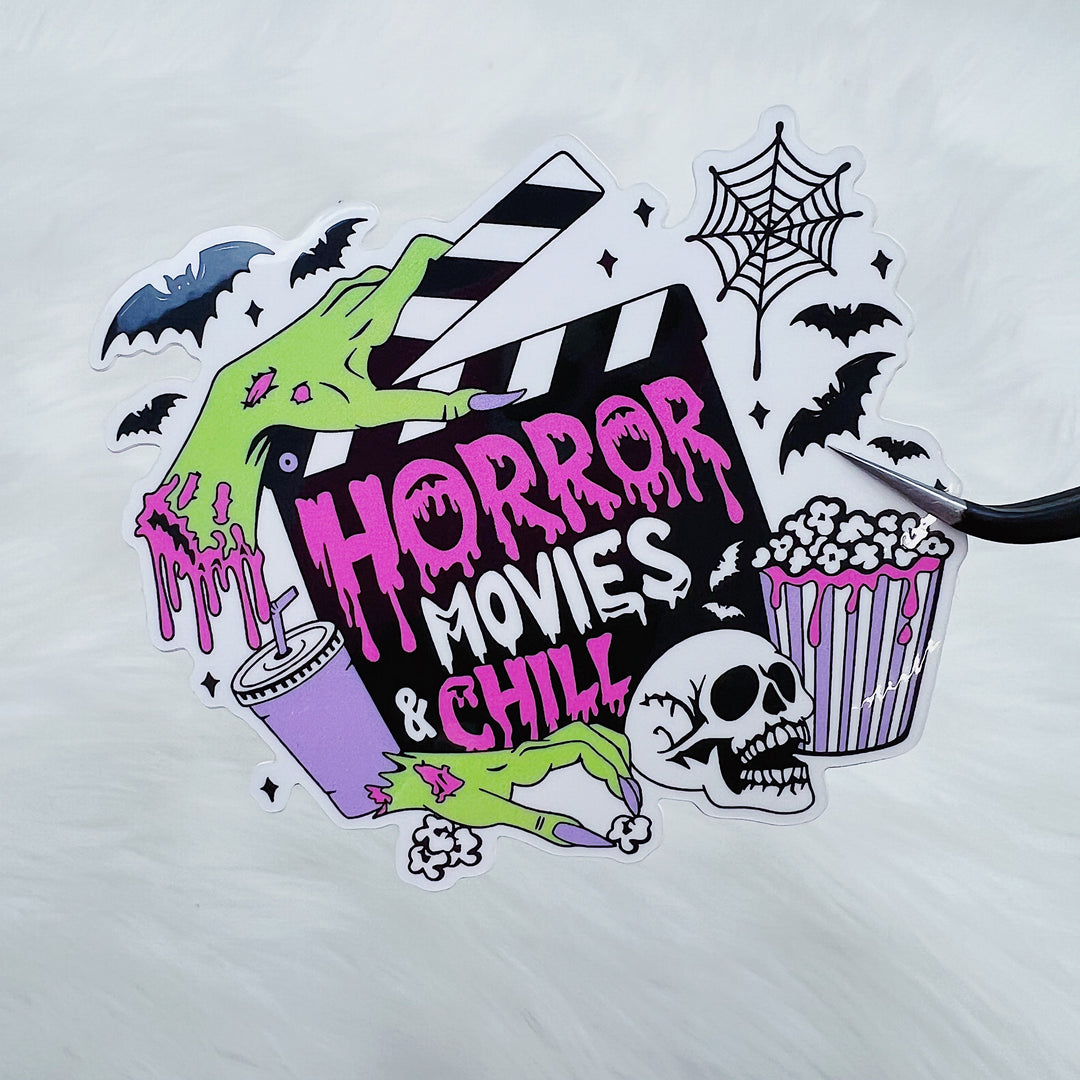 Horror Movies + Chill Vinyl Sticker Die Cut – TheHoneyBShop