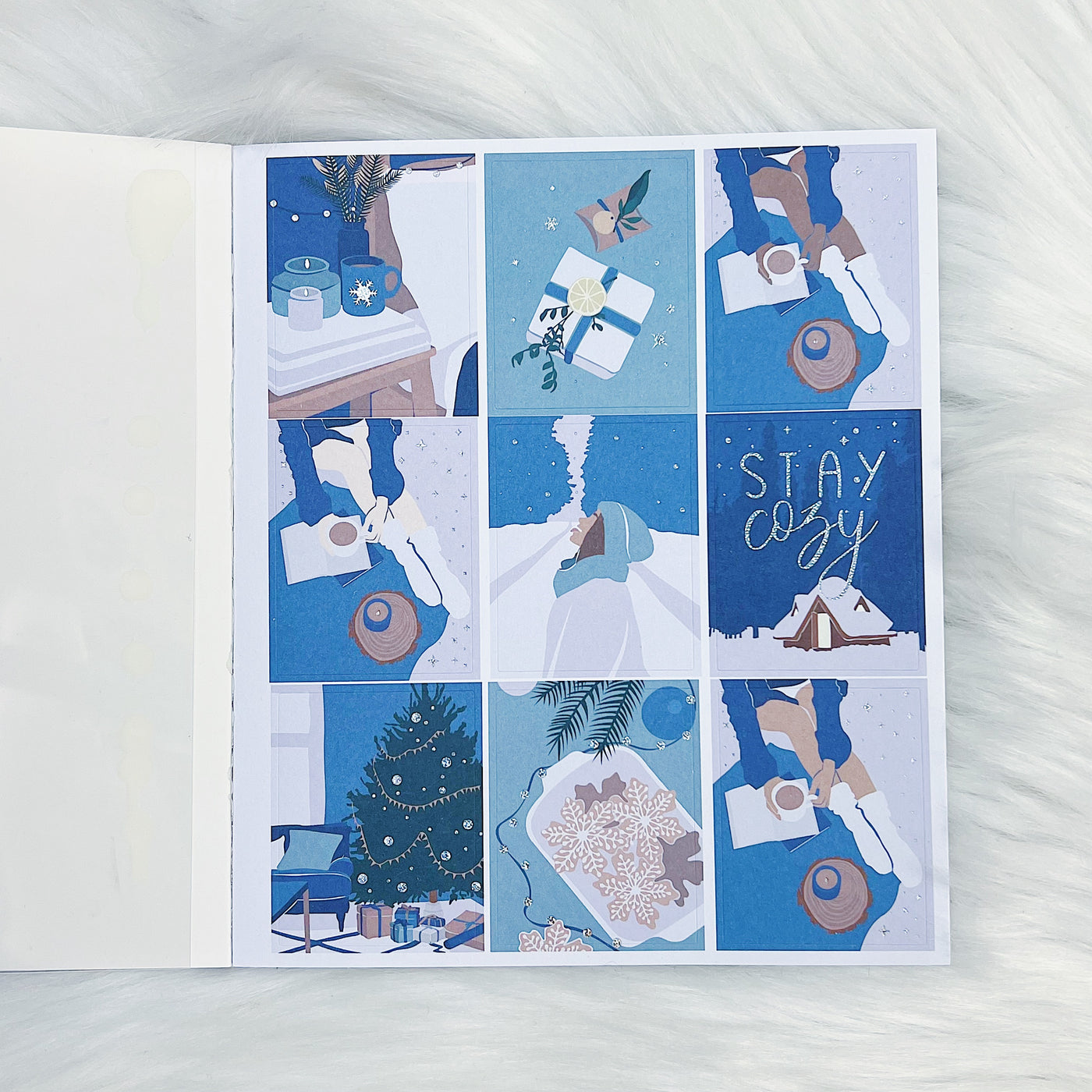 Winter Wonderland Sticker Book | Matte Sticker Paper | 10 Pages | Pixie Holo Foil