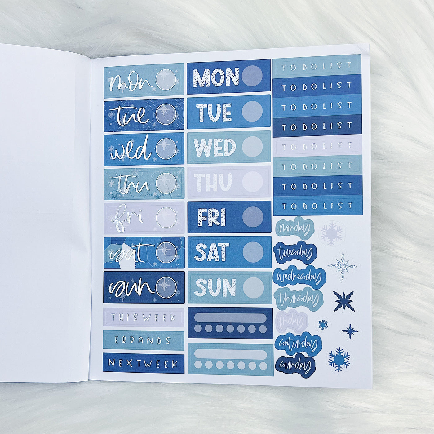 Winter Wonderland Sticker Book | Matte Sticker Paper | 10 Pages | Pixie Holo Foil
