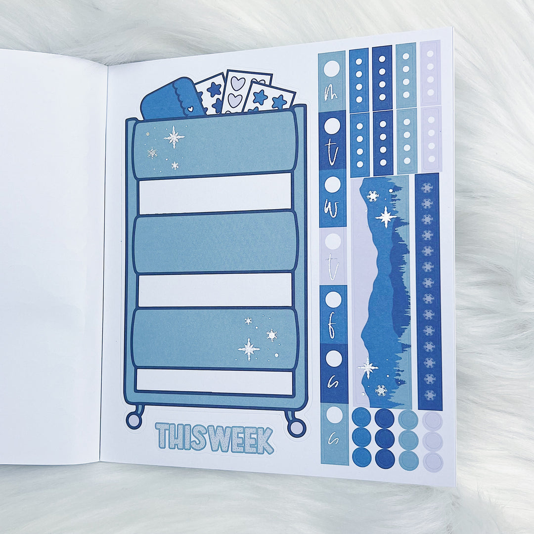 Winter Wonderland Sticker Book | Matte Sticker Paper | 10 Pages | Pixie Holo Foil