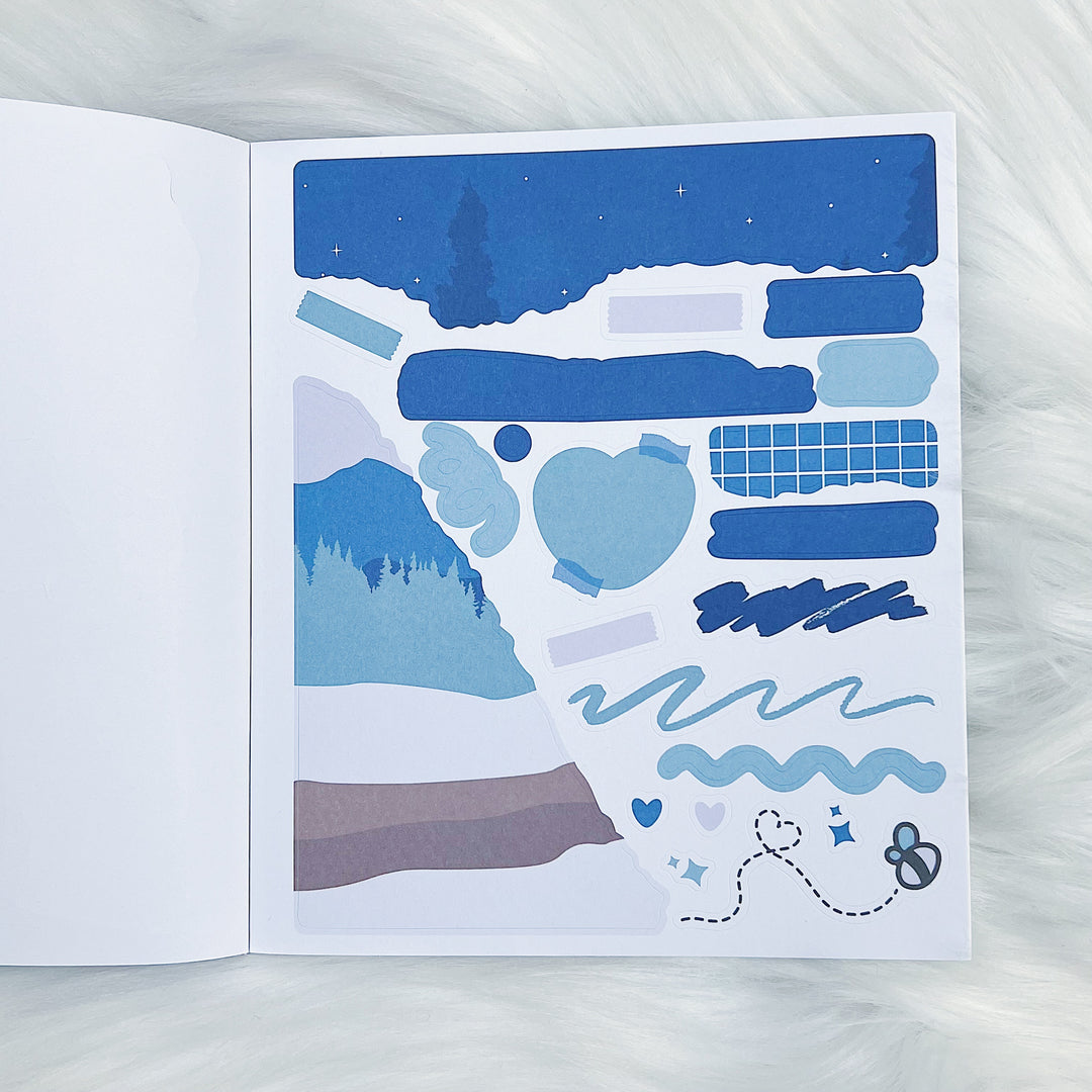 Winter Wonderland Sticker Book | Matte Sticker Paper | 10 Pages | Pixie Holo Foil