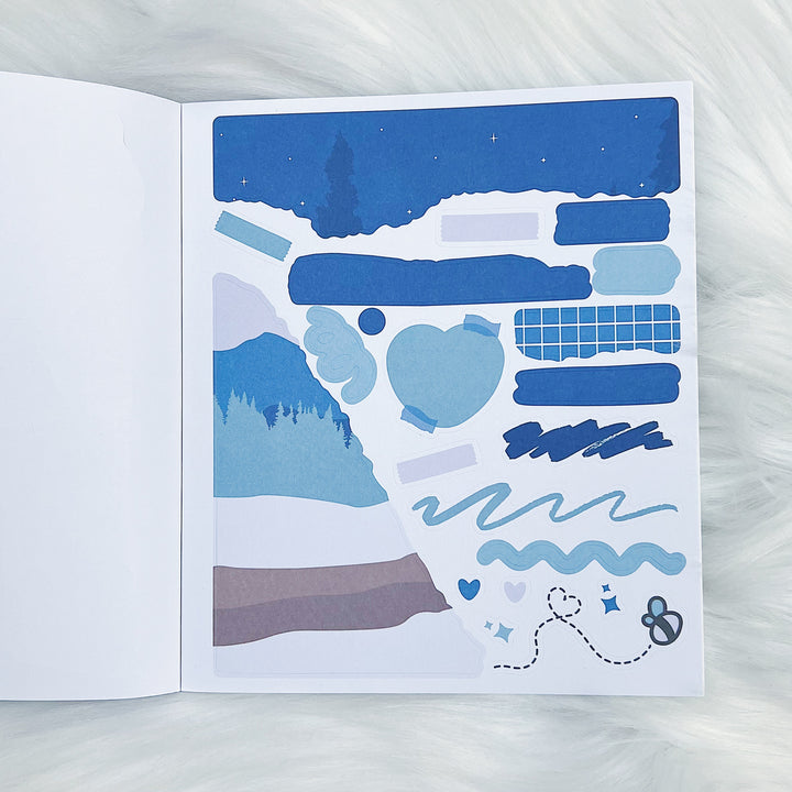 Winter Wonderland Sticker Book | Matte Sticker Paper | 10 Pages | Pixie Holo Foil