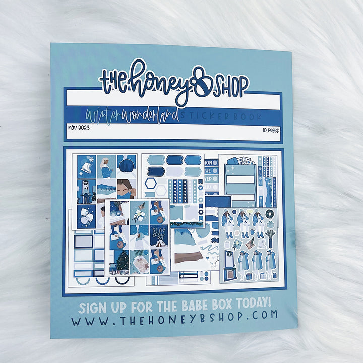 Winter Wonderland Sticker Book | Matte Sticker Paper | 10 Pages | Pixie Holo Foil