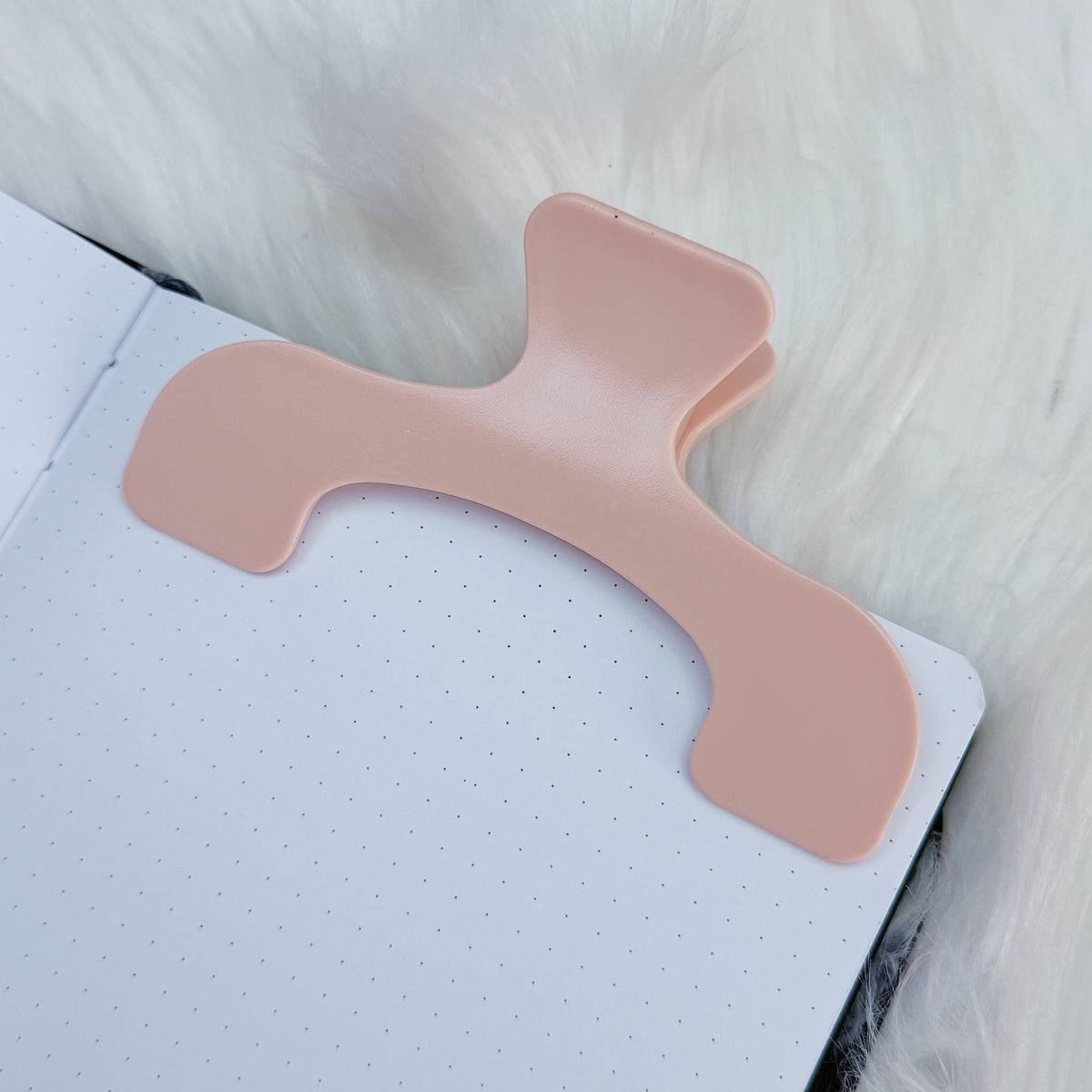Light Pink Plastic Clip for Notebooks, Planners + Journals