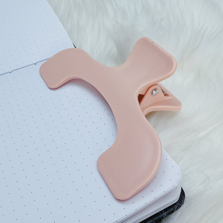 Light Pink Plastic Clip for Notebooks, Planners + Journals