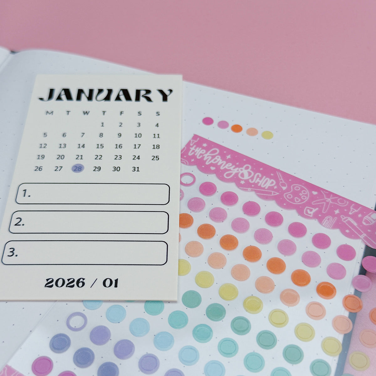 Clear Circle Stickers | Rainbow Palette