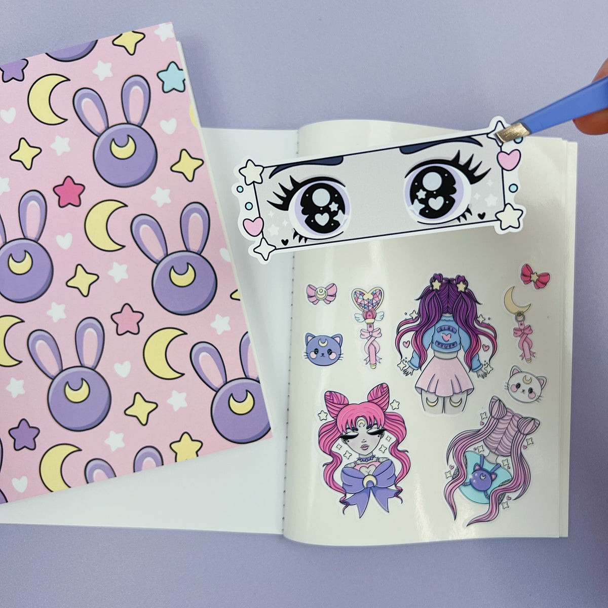 Moon Prism Bunnies B6 Reusable Sticker Book Insert