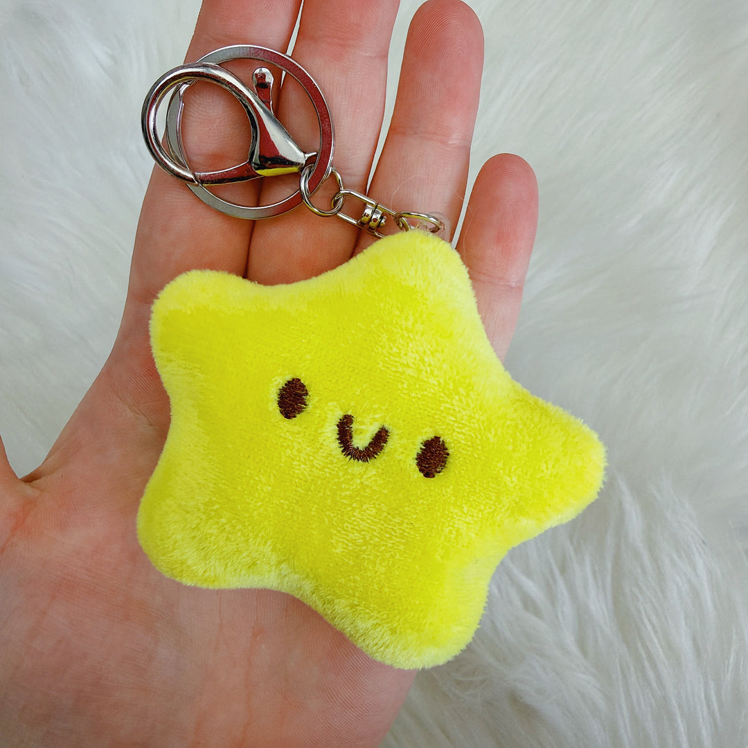 Yellow Star Plushie Keychain