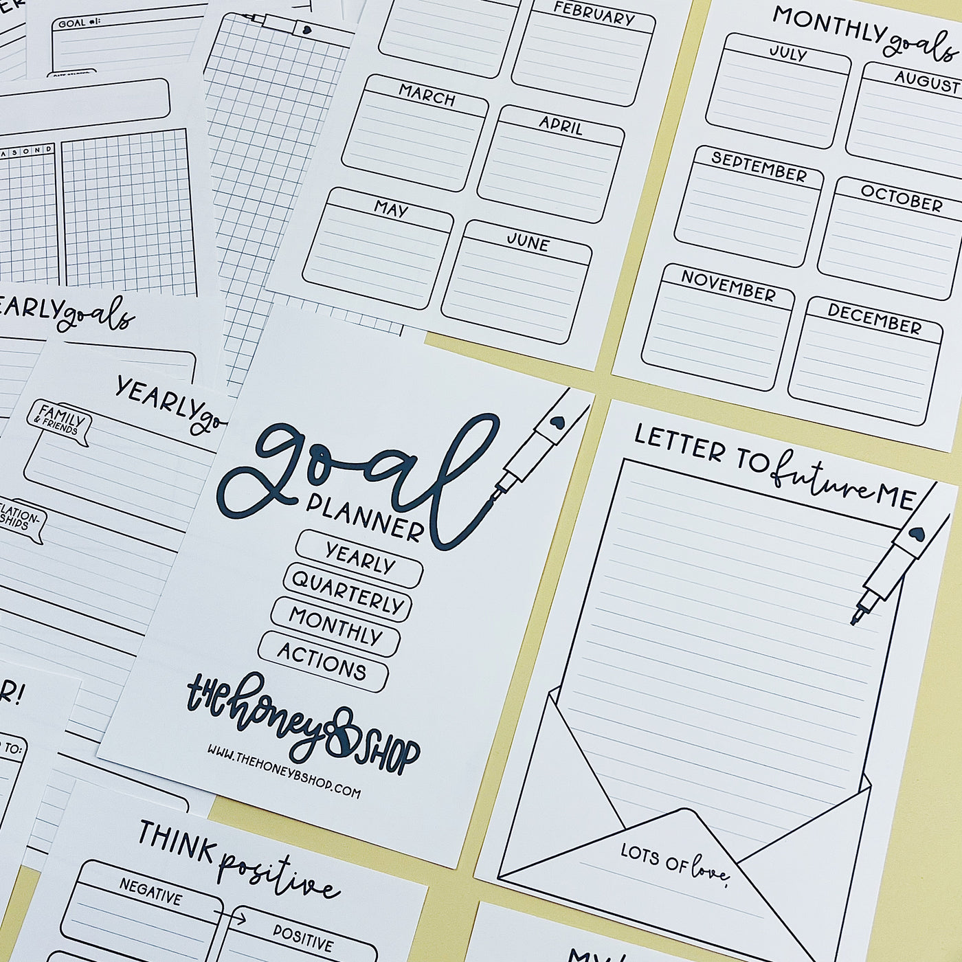 B6 Goal Planner | Unpunched | Yearly, Monthly, + Quarterly