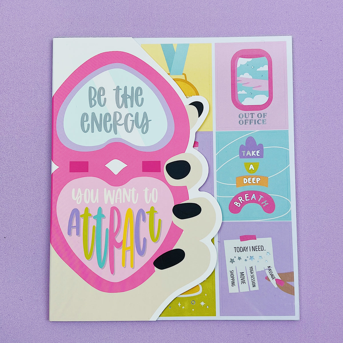 Doing My Best Sticker Book | Matte Sticker Paper | 10 Pages | Holo Foil