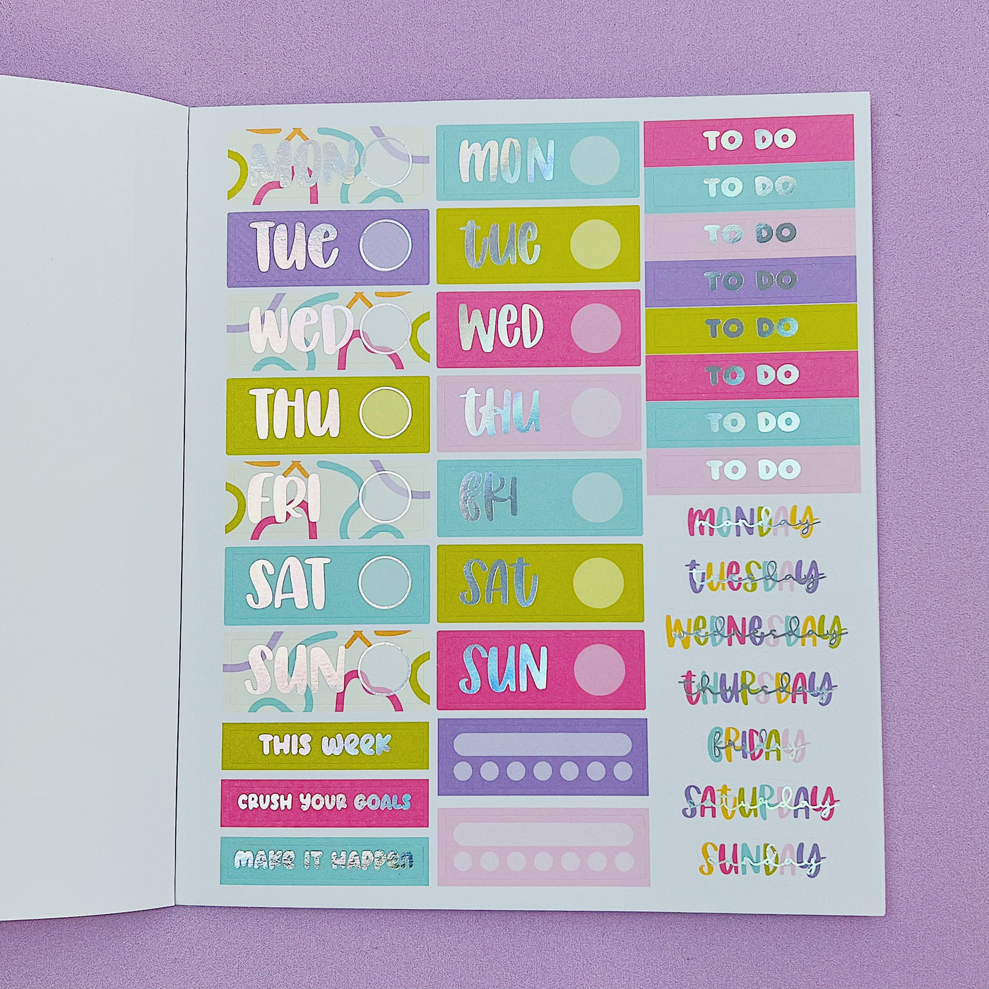 Doing My Best Sticker Book | Matte Sticker Paper | 10 Pages | Holo Foil