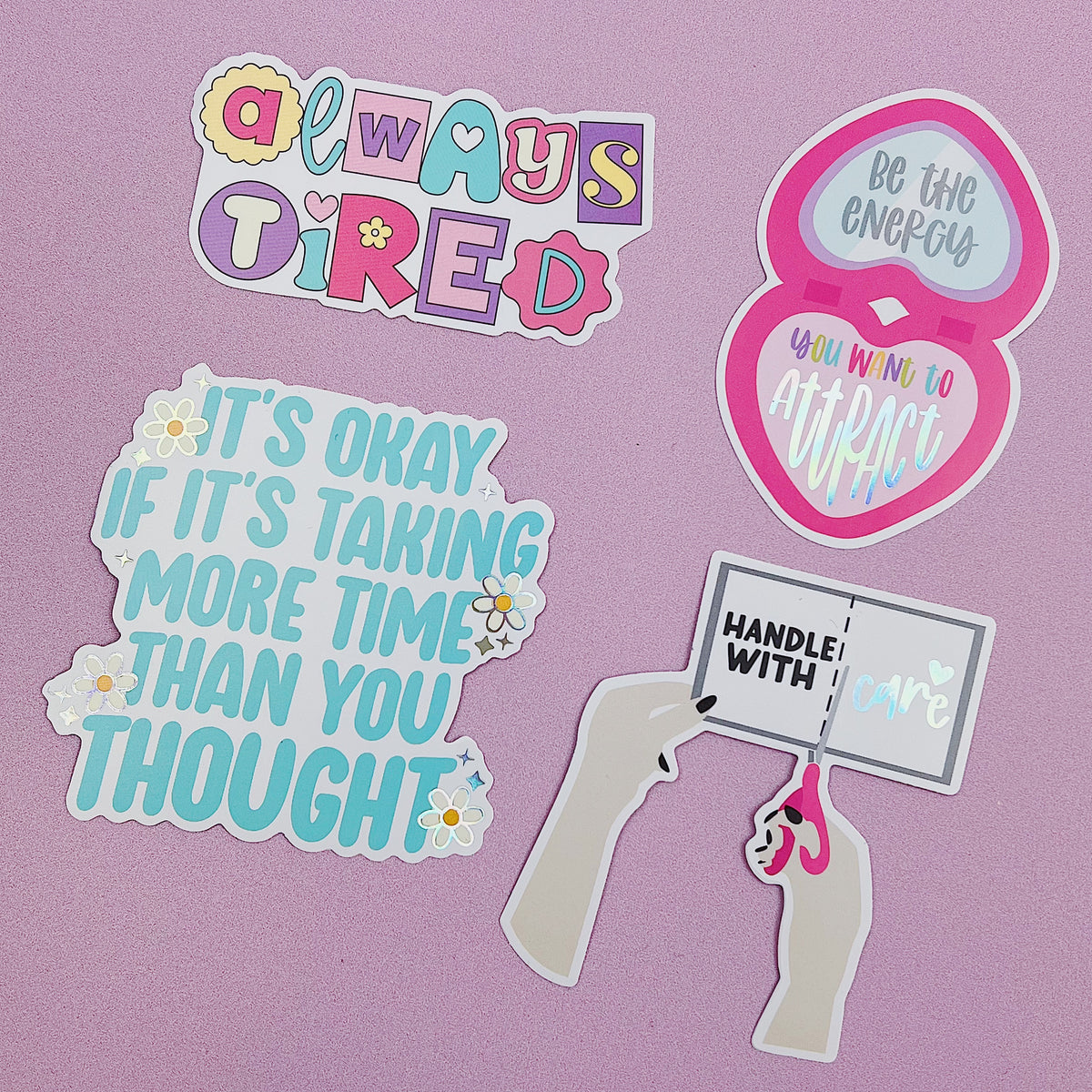 Doing My Best Sticker Vinyl Die Cut Pack | Holo Foiled
