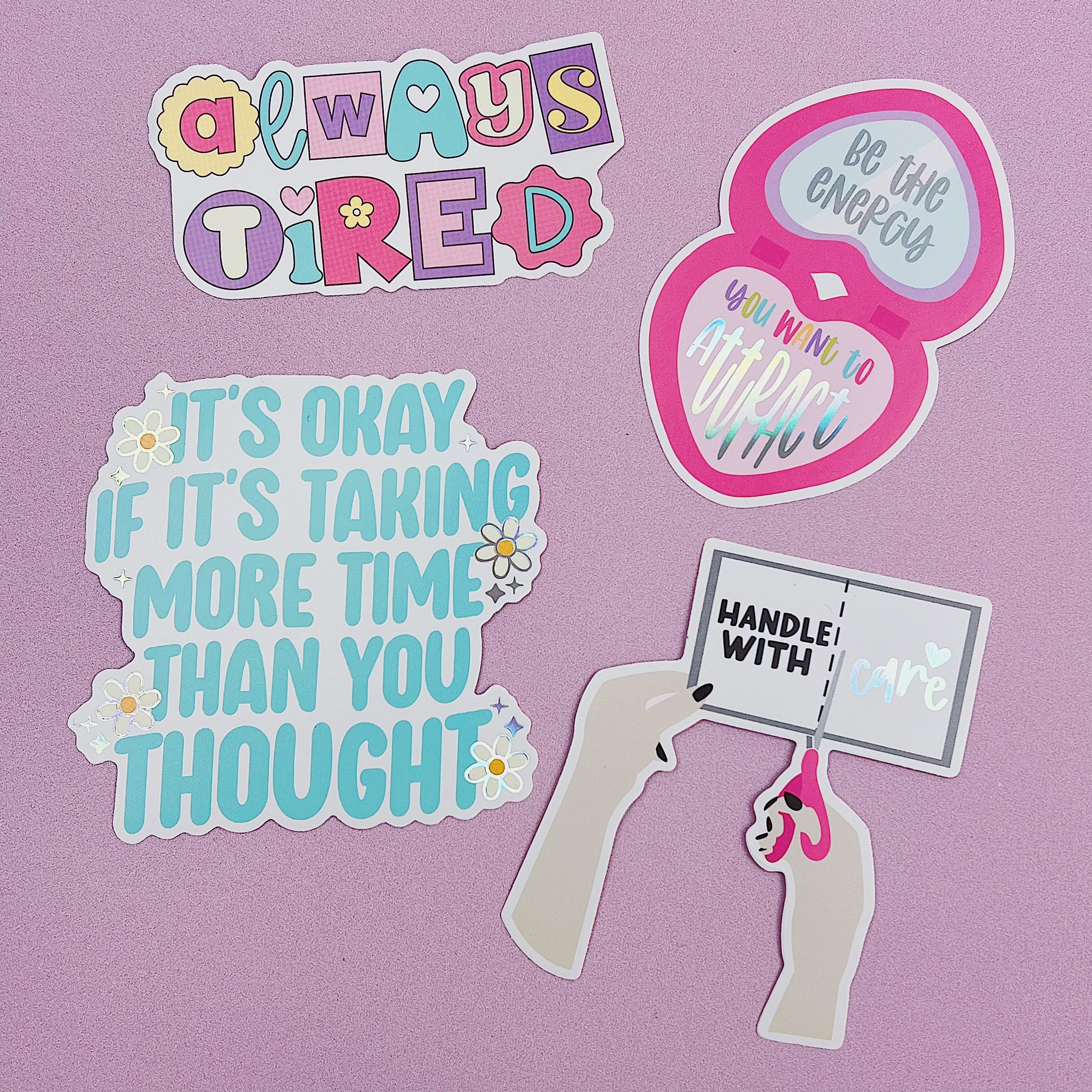 Doing My Best Sticker Vinyl Die Cut Pack | Holo Foiled – TheHoneyBShop