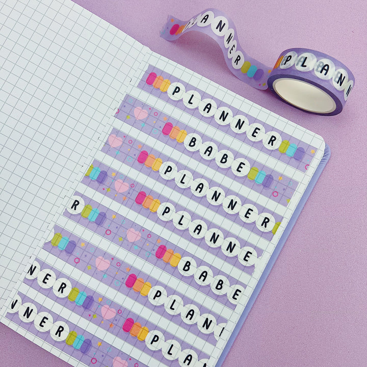 Planificador Bebé Amistad Pulsera Washi Tape | 15MM