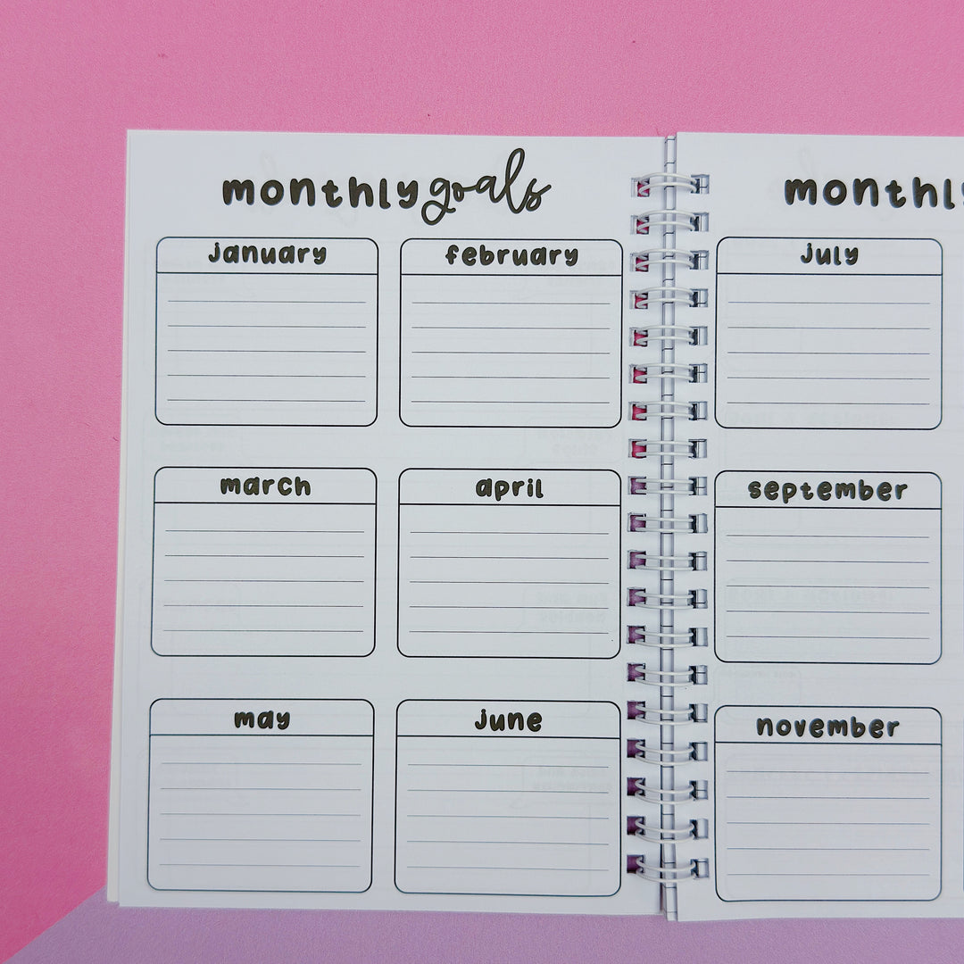 B6 Goal Journal Spiral Notebook | 5x7 Inches | Guided Goal Journal