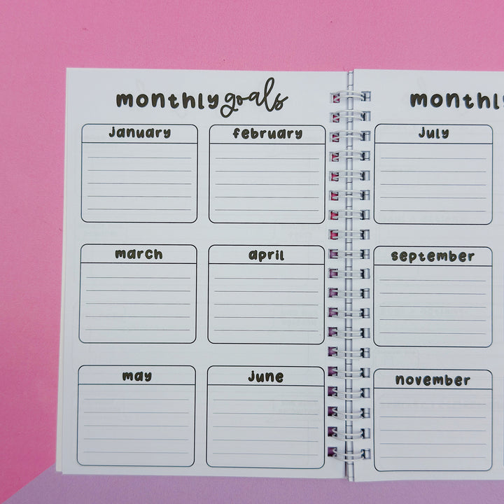 B6 Goal Journal Spiral Notebook | 5x7 Inches | Guided Goal Journal