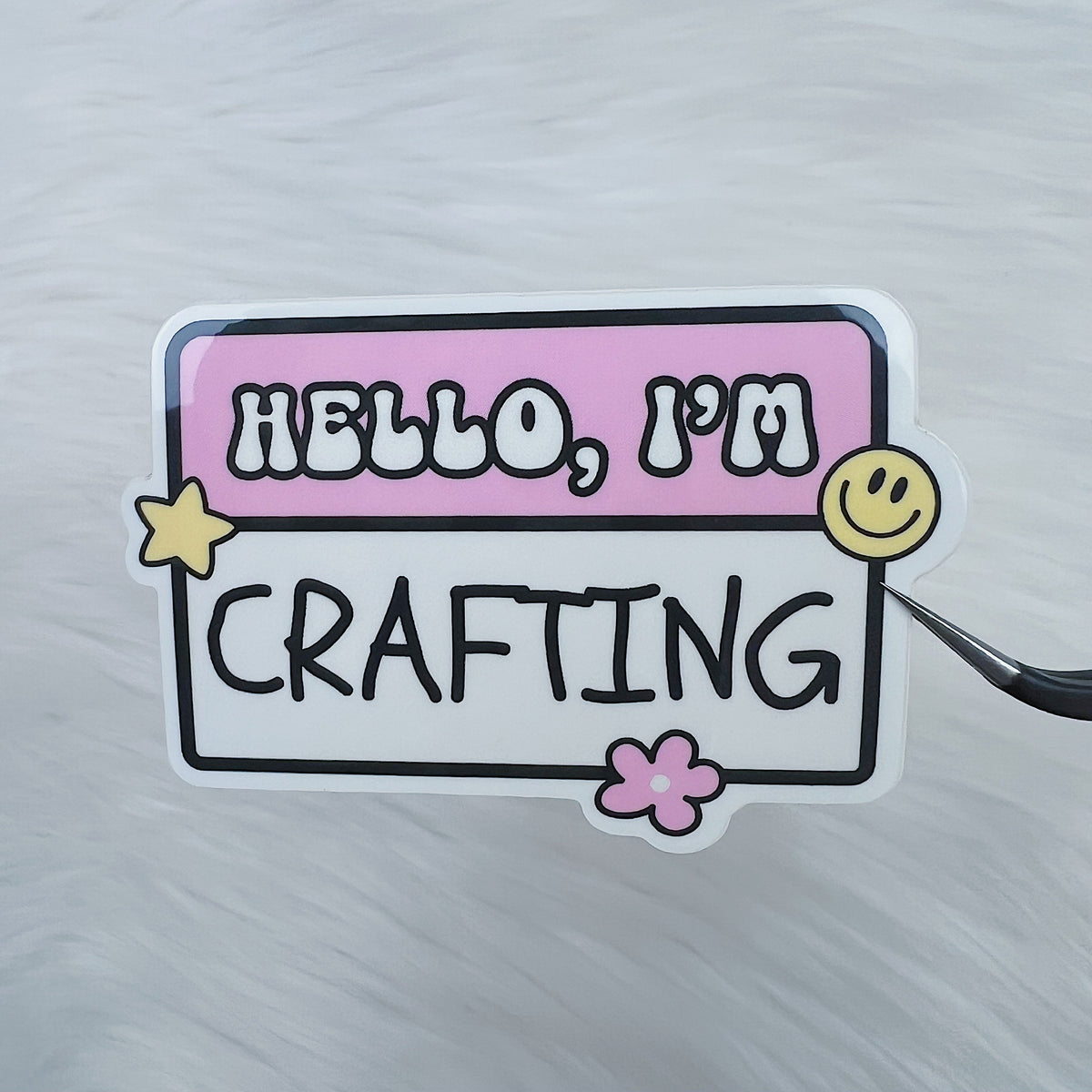 Hello, I'm Crafting Vinyl Sticker Die Cut
