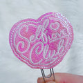 Clip holográfico rosa del planificador Feltie del Self Love Club